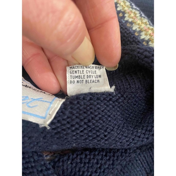 Maggie Lawrence Women's Blue Pastels Embroidered Long Sleeve Hooded Hoodie Large - Picture 4 of 13